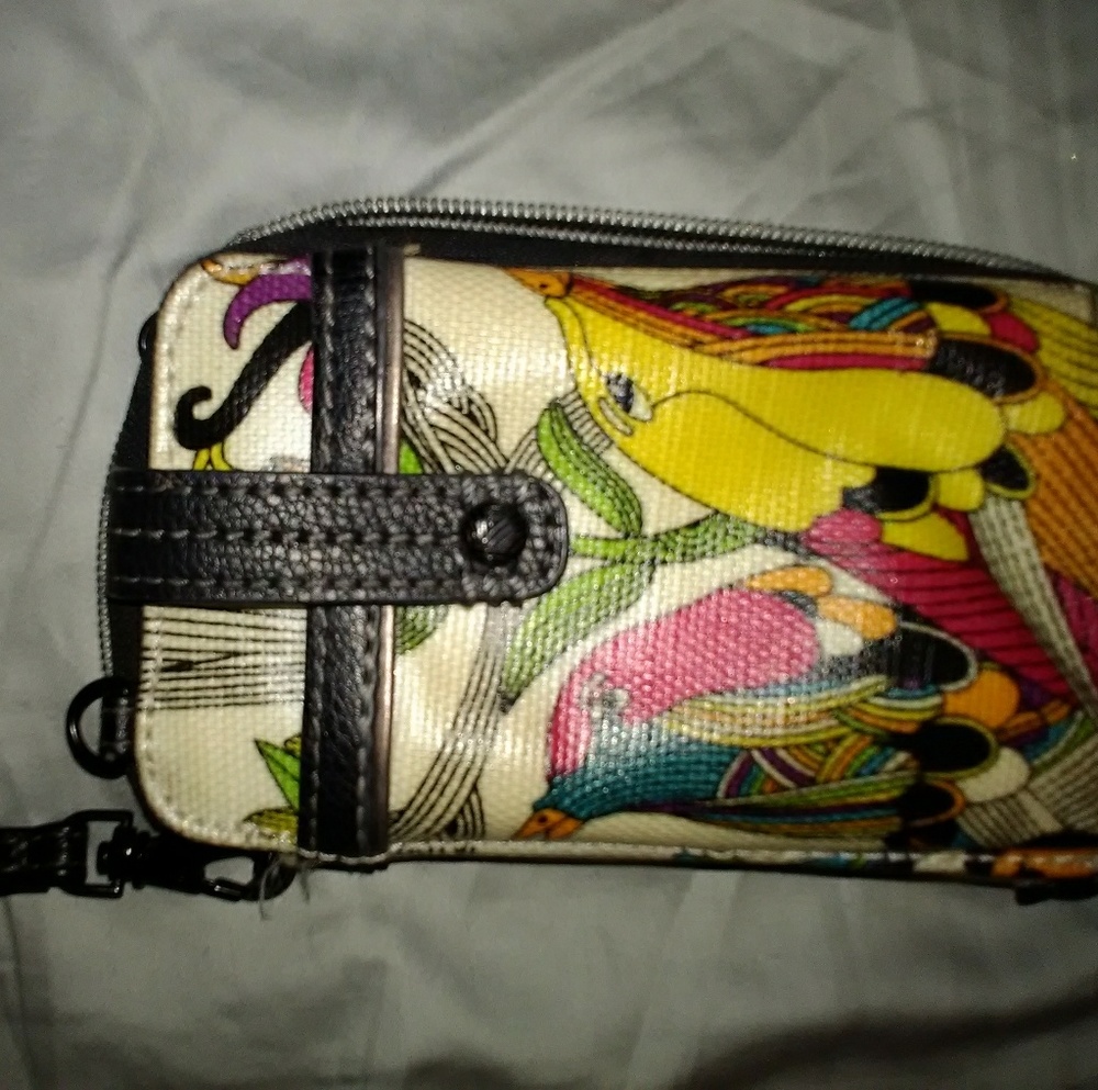 Sakroots folding and zip wallet